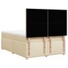 vidaXL &Kappa;&rho;&epsilon;&beta;ά&tau;&iota; Boxspring &mu;&epsilon; &Sigma;&tau;&rho;ώ&mu;&alpha; &Kappa;&rho;&epsilon;&mu; 140x190 &epsilon;&kappa;. &Upsilon;&phi;&alpha;&sigma;&mu;ά&tau;&iota;&nu;&omicron;