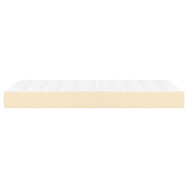 vidaXL Στρώμα με Pocket Springs Κρεμ 80 x 200 x 20 εκ. Υφασμάτινο
