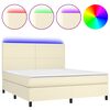 vidaXL &Kappa;&rho;&epsilon;&beta;ά&tau;&iota; Boxspring &mu;&epsilon; &Sigma;&tau;&rho;ώ&mu;&alpha; & LED &Kappa;&rho;&epsilon;&mu; 180x200 &epsilon;&kappa;. &Sigma;&upsilon;&nu;&theta;. &Delta;έ&rho;&mu;&alpha;