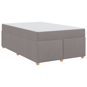 vidaXL Σκελετός Κρεβατιού με στρώμα Taupe 120 x 190 cm ύφασμα