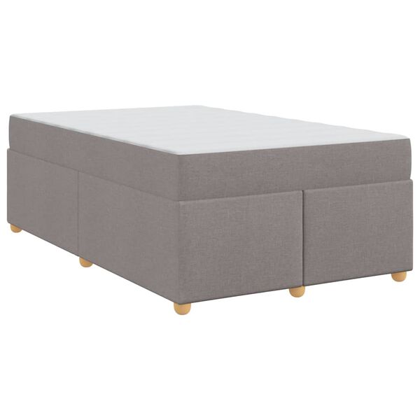 vidaXL Σκελετός Κρεβατιού με στρώμα Taupe 120 x 190 cm ύφασμα