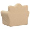 vidaXL Παιδικός καναπές Cream Soft Plush