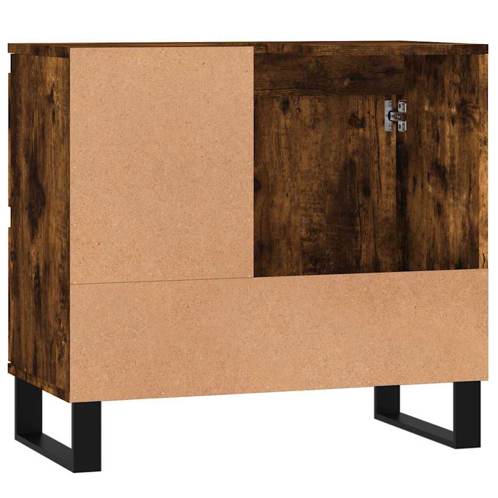 vidaXL Ντουλάπι Μπάνιου Καπνιστή Δρυς 65x33x60 εκ. Επεξεργασμένο Ξύλο