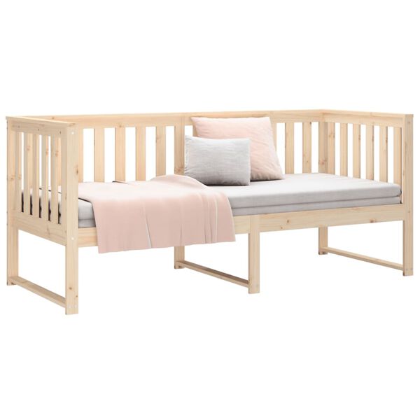 vidaXL Κρεβάτι ημέρας χωρίς στρώμα 75x190 cm Στερεό ξύλο πεύκο