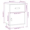 vidaXL Κομοδίνο Γκρι 40x34x55 εκ. από Μασίφ Ξύλο Πεύκου