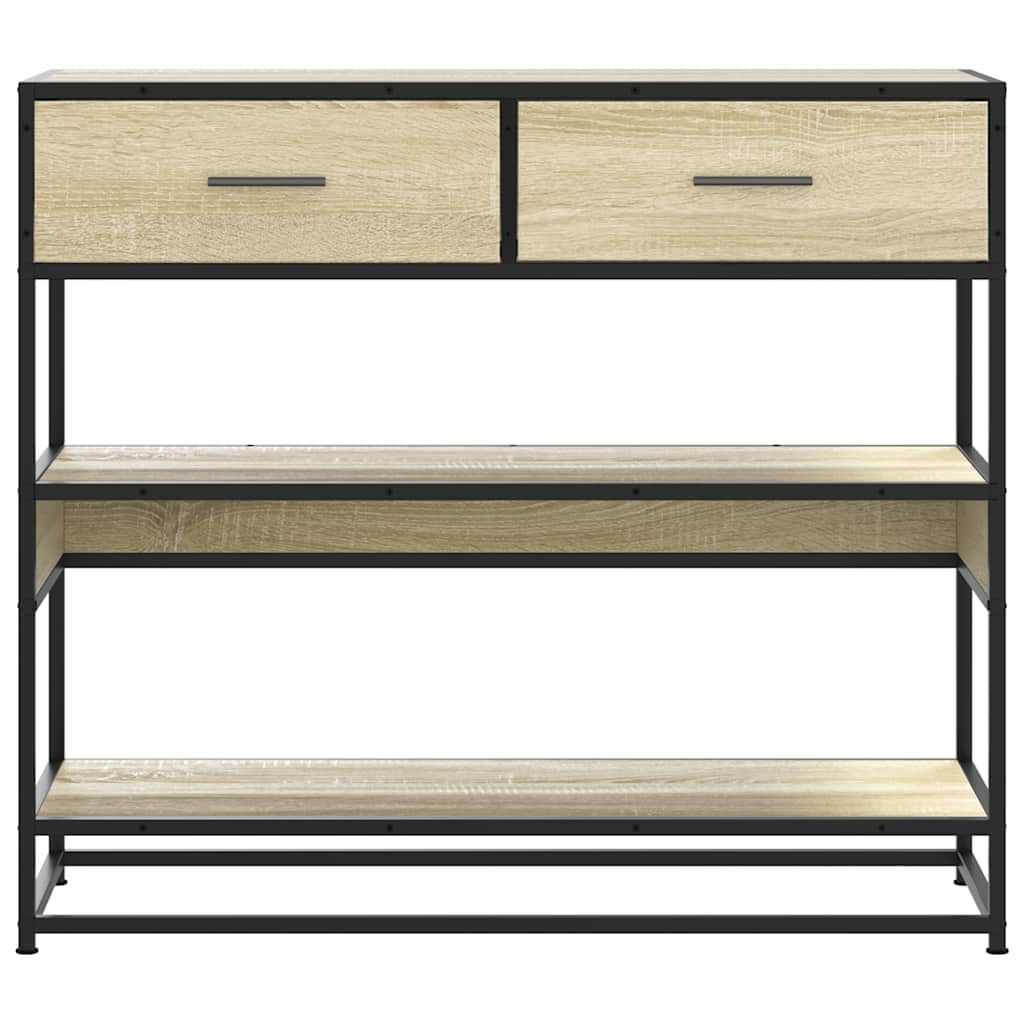 vidaXL Τραπέζι Κονσόλα Sonoma Δρυς 90x35x80 εκ. Επεξεργασμένο Ξύλο