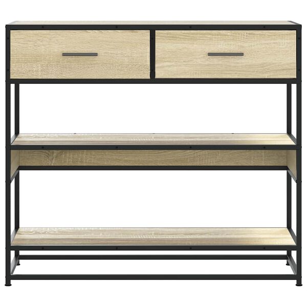 vidaXL Τραπέζι Κονσόλα Sonoma Δρυς 90x35x80 εκ. Επεξεργασμένο Ξύλο
