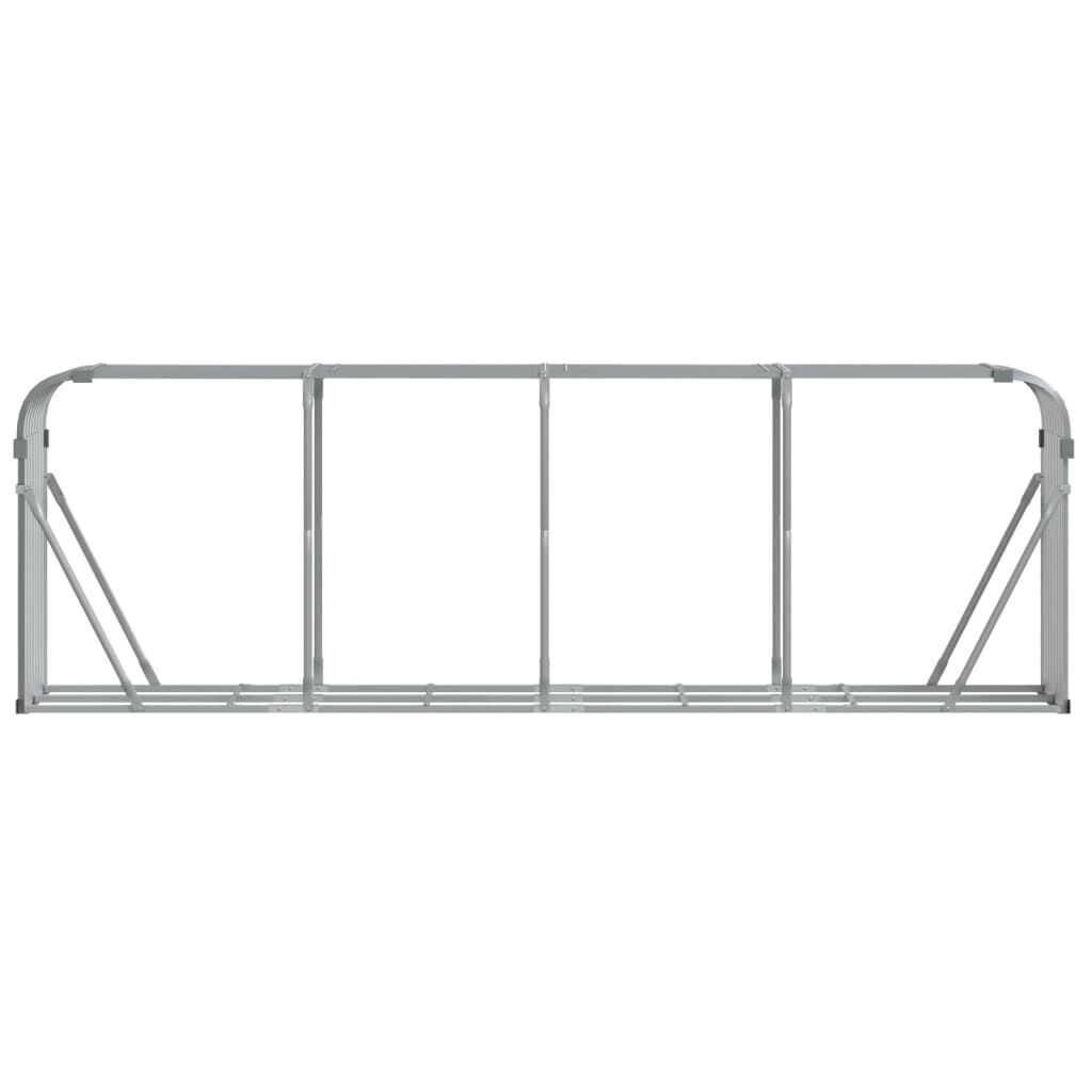 vidaXL Ξυλοθήκη Αν. Γκρι 300x45x100 εκ. από Γαλβανισμένο Ατσάλι
