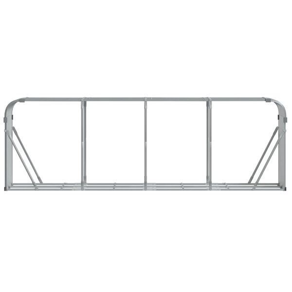 vidaXL Ξυλοθήκη Αν. Γκρι 300x45x100 εκ. από Γαλβανισμένο Ατσάλι
