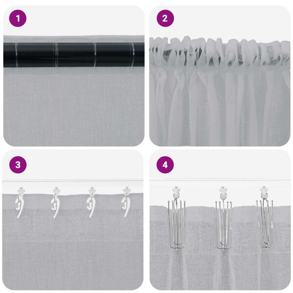 vidaXL Κουρτίνες 2 pcs Σκούρο γκρι 140 x 140 εκ. Πολυεστέρας