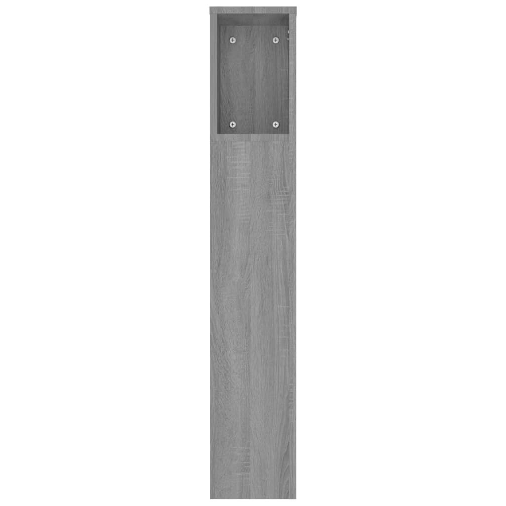vidaXL Κεφαλάρι Με Αποθηκευτικό Χώρο Γκρι Sonoma 180x18,5x104,5 εκ.