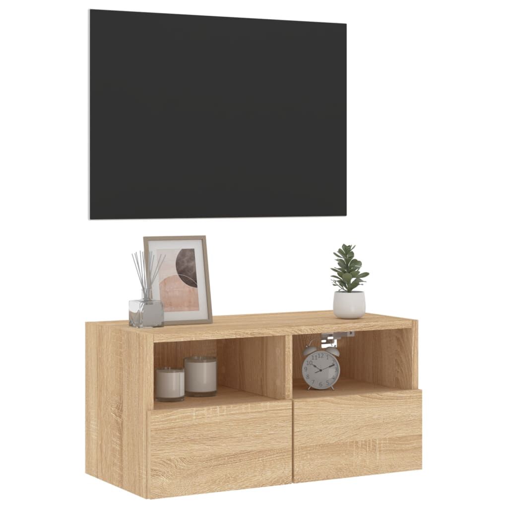 vidaXL Ντουλάπι Τοίχου Τηλεόρασης Sonoma Δρυς 60x30x30 εκ. Επεξ. Ξύλο