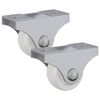 vidaXL &Tau;&rho;&omicron;&chi;ί&sigma;&kappa;&omicron;&sigmaf; 2 &tau;&mu;&chi;. &Lambda;&epsilon;&upsilon;&kappa;ό 42 x 11,5 x 29 mm &Sigma;ί&delta;&epsilon;&rho;&omicron;