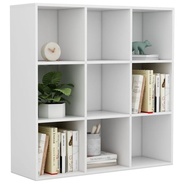 vidaXL Βιβλιοθήκη Λευκή 98 x 29 x 97,5 εκ. Επεξεργασμένο Ξύλο
