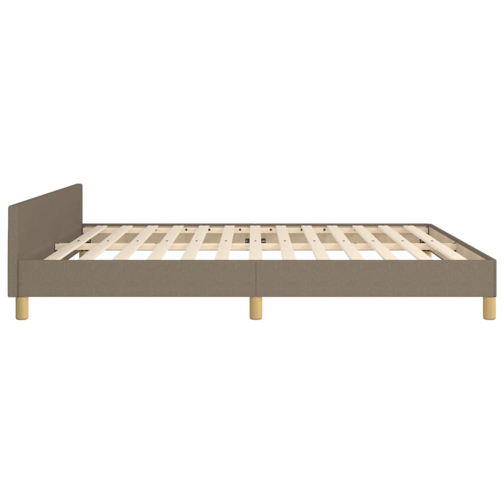 vidaXL Σκελετός Κρεβατιού Χωρίς Στρώμα Taupe 180x200 εκ. Υφασμάτινο