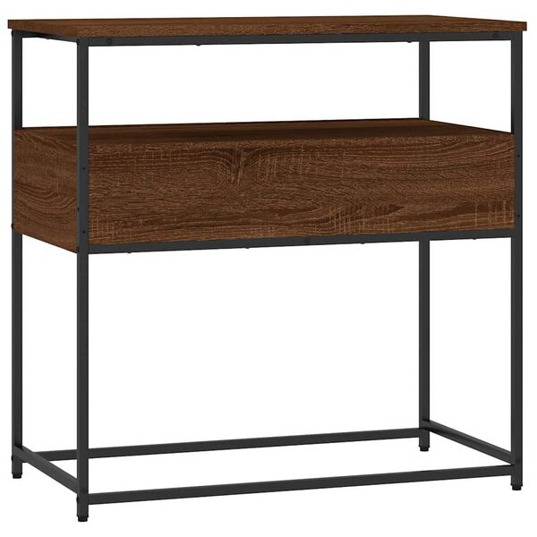 vidaXL Τραπέζι Κονσόλα Καφέ Δρυς 75 x 40 x 75 εκ. Επεξεργασμένο Ξύλο