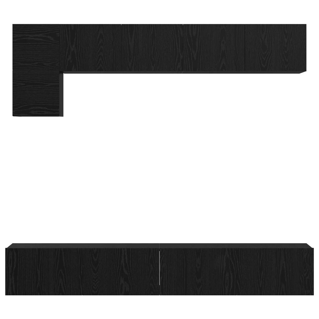 vidaXL Σετ επίπλου τηλεόρασης 5 pcs Μαύρη Δρυς 100 x 30 x 30 εκ