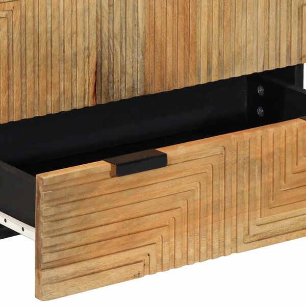 vidaXL Highboard καφέ 60x33x100 cm μασίφ ξύλο Mango