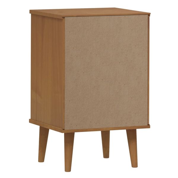 vidaXL Κομοδίνο MOLDE Καφέ 40 x 35 x 65 εκ. από Μασίφ Ξύλο Πεύκου