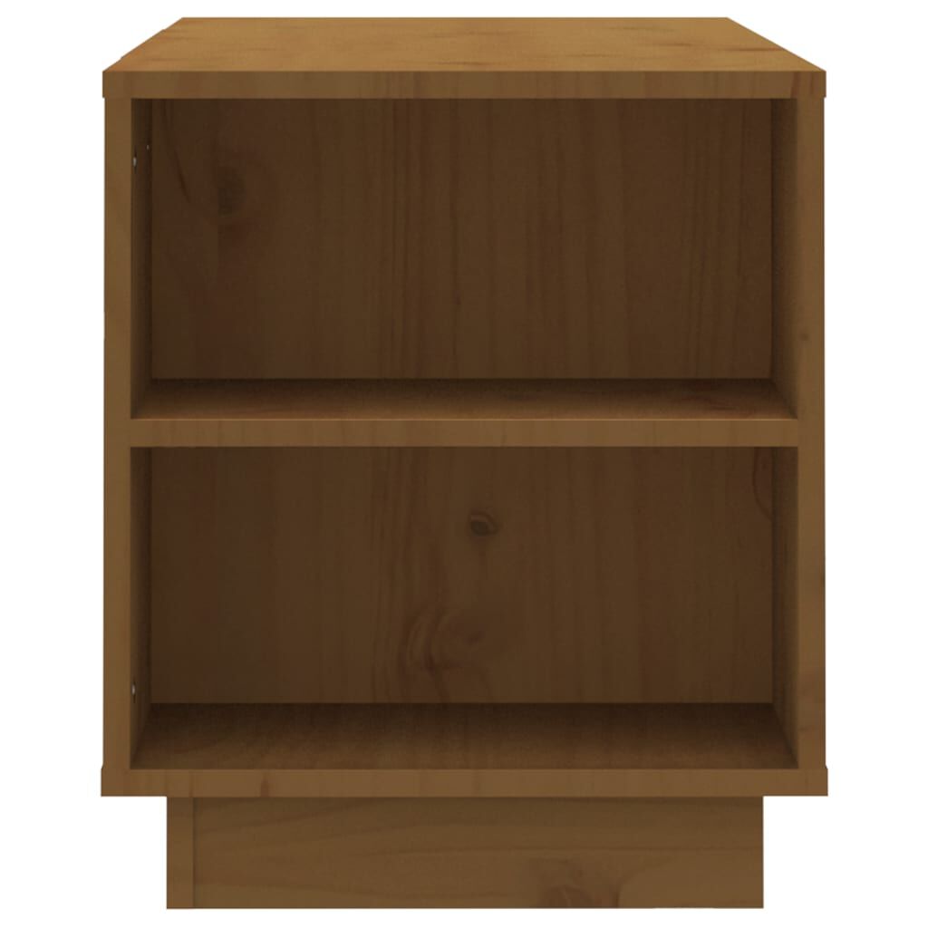 vidaXL Έπιπλο Τηλεόρασης Καφέ Μελί 110x35x40,5εκ από Μασίφ Ξύλο Πεύκου