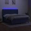 vidaXL &Kappa;&rho;&epsilon;&beta;ά&tau;&iota; Boxspring &mu;&epsilon; &Sigma;&tau;&rho;ώ&mu;&alpha; & LED &Mu;&pi;&lambda;&epsilon; 160x200 &epsilon;&kappa;. &Upsilon;&phi;&alpha;&sigma;&mu;ά&tau;&iota;&nu;&omicron;