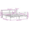 vidaXL Πλαίσιο Κρεβατιού με Κεφαλάρι 200x200 εκ. από Μασίφ Ξύλο Πεύκου