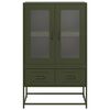 vidaXL Ντουλάπι Πράσινο Λαδί 68x39x111,5 εκ. από Ατσάλι