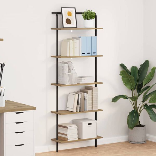 vidaXL Ράφι Βιβλίων artisan δρυς 60 x 24 x 168 εκ. Επεξεργασμένο ξύλο