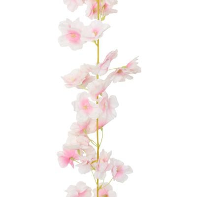 vidaXL Γιρλάντες Λουλουδιών Τεχνητές 6 τεμ. Ανοιχτό Ροζ 180 εκ.
