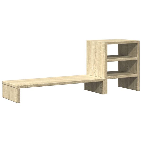 vidaXL Βάση Οθόνης με Organiser Γραφείου Sonoma Δρυς από Επεξ. Ξύλο