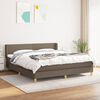 vidaXL &Kappa;&rho;&epsilon;&beta;ά&tau;&iota; Boxspring &mu;&epsilon; &Sigma;&tau;&rho;ώ&mu;&alpha; Taupe 180x200 &epsilon;&kappa;. &Upsilon;&phi;&alpha;&sigma;&mu;ά&tau;&iota;&nu;&omicron;