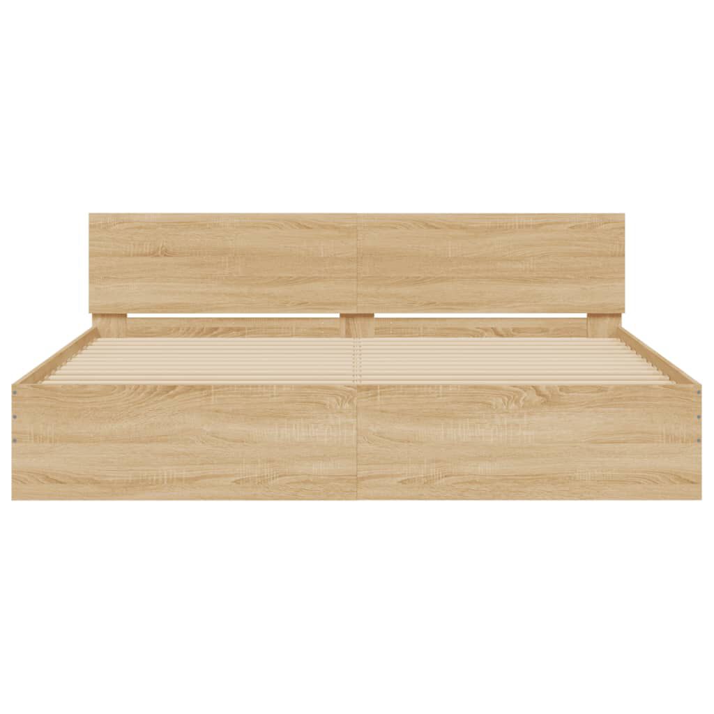 vidaXL Πλαίσιο Κρεβατιού με Κεφαλάρι Sonoma Δρυς 180x200 εκ.