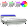 vidaXL &Kappa;&rho;&epsilon;&beta;ά&tau;&iota; Boxspring &mu;&epsilon; &Sigma;&tau;&rho;ώ&mu;&alpha; & LED &alpha;&nu;&omicron;&iota;&chi;&tau;ό &gamma;&kappa;&rho;&iota; 200x220 &epsilon;&kappa;. &Beta;&epsilon;&lambda;&omicron;ύ&delta;&iota;&nu;&omicron;