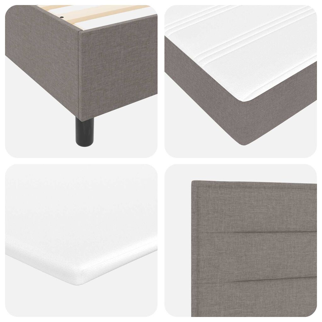 vidaXL Κρεβάτι Box Spring με Μαξιλάρι Ταύρος 120x200 εκ Υφάσματος