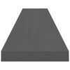 vidaXL Ράφι Τοίχου Γυαλιστερό Γκρι 120x23,5x3,8 εκ. MDF
