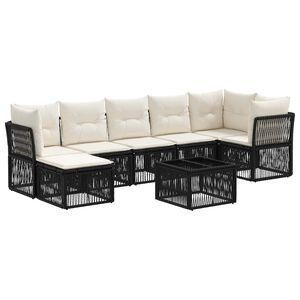 vidaXL &Sigma;&epsilon;&tau; &Kappa;&alpha;&nu;&alpha;&pi;έ &Kappa;ή&pi;&omicron;&upsilon; 8 pcs &Mu;&alpha;ύ&rho;&omicron; &sigma;&upsilon;&nu;&theta;&epsilon;&tau;&iota;&kappa;ό &rho;&alpha;&tau;ά&nu;