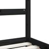 vidaXL Πλαίσιο Παιδικού Κρεβατιού Μαύρο 90 x 190 εκ. Μασίφ Ξύλο Πεύκου