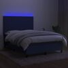 vidaXL &Kappa;&rho;&epsilon;&beta;ά&tau;&iota; Boxspring &mu;&epsilon; &Sigma;&tau;&rho;ώ&mu;&alpha; & LED &Mu;&pi;&lambda;&epsilon; 140x190 &epsilon;&kappa;. &Upsilon;&phi;&alpha;&sigma;&mu;ά&tau;&iota;&nu;&omicron;