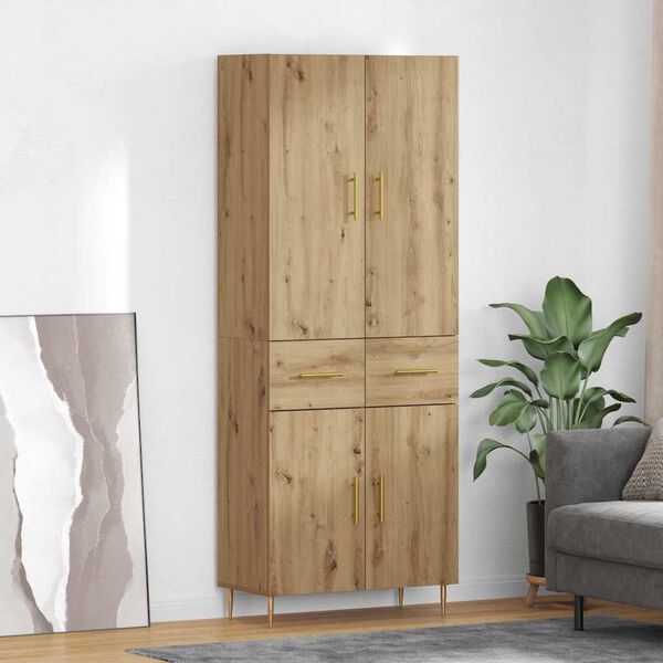 vidaXL Highboard Artisan Oak 69,5 x 34 x 180 &epsilon;&kappa;. &Epsilon;&pi;&epsilon;&xi;&epsilon;&rho;&gamma;&alpha;&sigma;&mu;έ&nu;&omicron; &xi;ύ&lambda;&omicron;