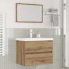 vidaXL Σετ Επίπλων Μπάνιου 3 pcs Μαύρη δρυς 60 x 38.5 x 45 cm