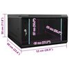 vidaXL Ντουλάπα δικτύου με αποθήκευση Μαύρο 53 x 60 x 30 εκ Ατσάλι