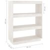 vidaXL Βιβλιοθήκη/Διαχωριστικό Χώρου Λευκό 80x35x103 εκ. Μασίφ Πεύκο