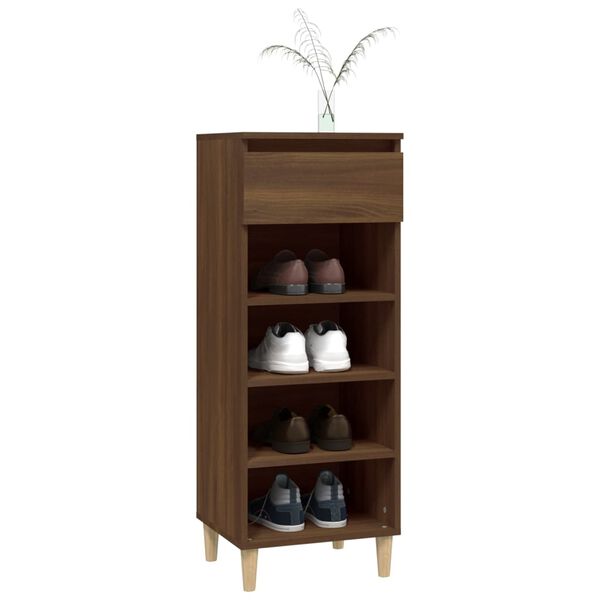 vidaXL Παπουτσοθήκη Καφέ Δρυς 40x36x105 εκ. από Επεξεργασμένο Ξύλο