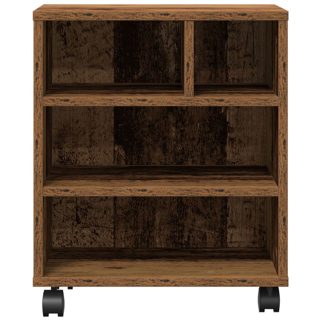vidaXL Ράφι Εκτυπωτή με Ρόδες Παλιό Ξύλο 41x32x48 εκ