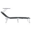 vidaXL Ξαπλώστρα 2-πρόσωπο 2 pcs Μαύρο 58 x 188 x 77 εκ. ύφασμα