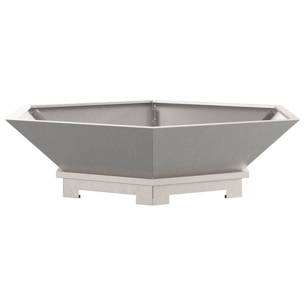 vidaXL Εστία Φωτιάς Εξαγωνική 100x100x28 εκ Ανθεκτικό Ατσάλι
