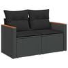 vidaXL Σετ Καναπέ Κήπου με μαξιλάρι 8 pcs Μαύρο Πολυ ράταν