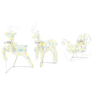 vidaXL LED &Epsilon;&lambda;ά&phi;&iota;&alpha; &mu;&epsilon; 60 LED 3 pcs &Theta;&epsilon;&rho;&mu;ό &lambda;&epsilon;&upsilon;&kappa;ό PET