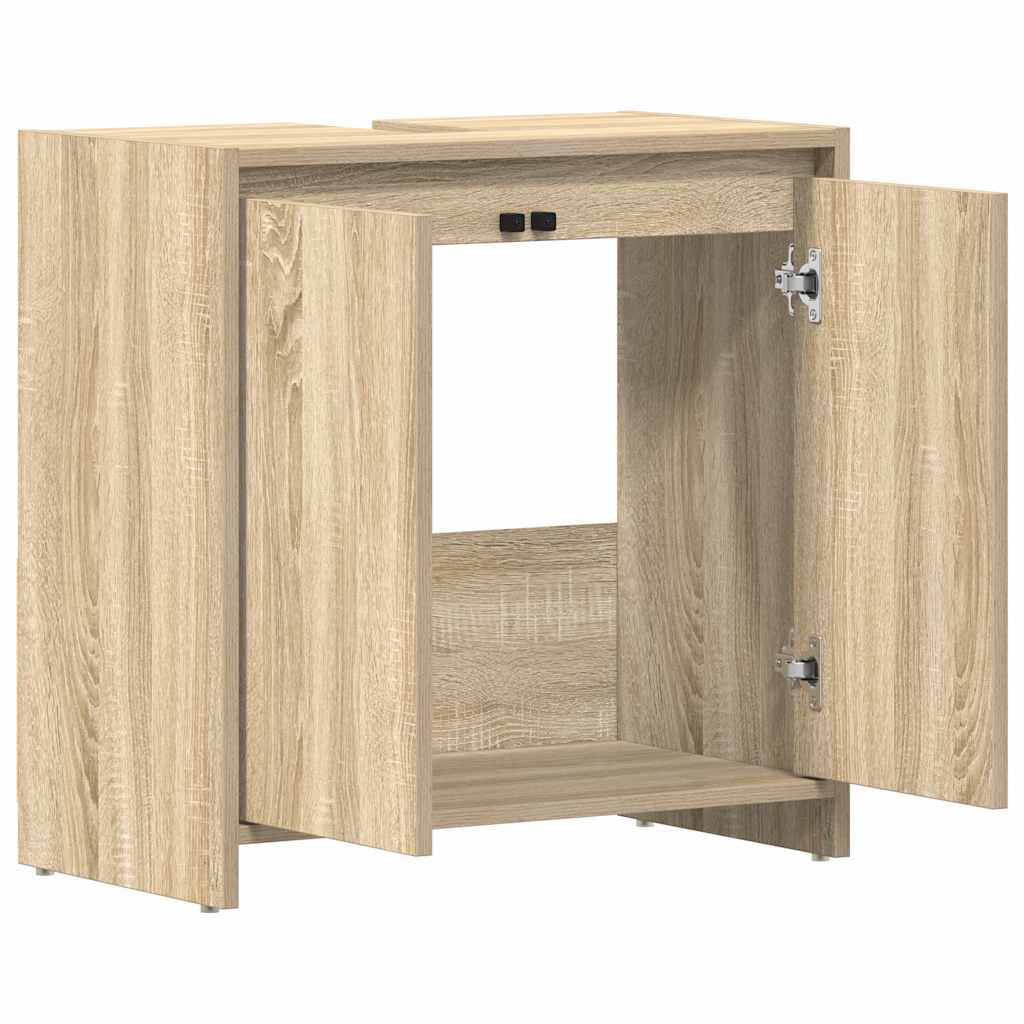 vidaXL Ντουλάπι Νιπτήρα Sonoma Δρυς 60 x 33 x 61 εκ. από Επεξ. Ξύλο