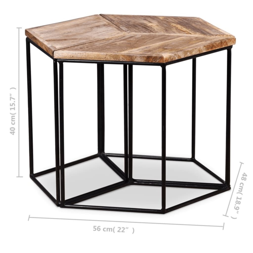 vidaXL Τραπεζάκι Σαλονιού 56 x 48 x 40 εκ. από Μασίφ Ξύλο Μάνγκο